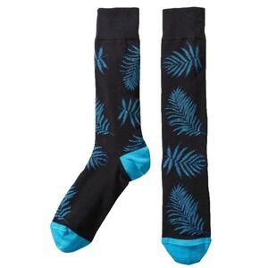 Tommy‎ Bahama Once In A Blue Palm Black Socks Mens One Size Pima Cotton NWT